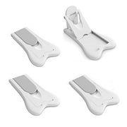 Sliding Door Lock for Child Safety 4 Pack, Baby Proof Lock for Patio, Closet, Shower, Window, Wardrobe, Childproof Cupboard Kitchen Cabinet Glass Door Latch, No Tools Needed