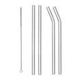 thumbnail image 1 of simhoa Pailles en Verre Réutilisables Transparentes Portables Remplacement Longues Incassables Résistantes pour Thé, Matcha, Café, Sodas Jus 2 Droites 2 Courbées, 1 of 8