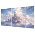 thumbnail image 2 of Designart "Cloudy Castle I" Castles Metal Wall Décor Set, 2 of 5