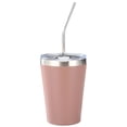 thumbnail image 1 of Vasos de acero inoxidable para niños con tapas a prueba de derrames, pajitas y fundas de silicona, 12 oz, sin BPA, aislados, para bebidas frías y calientes, 1 of 5
