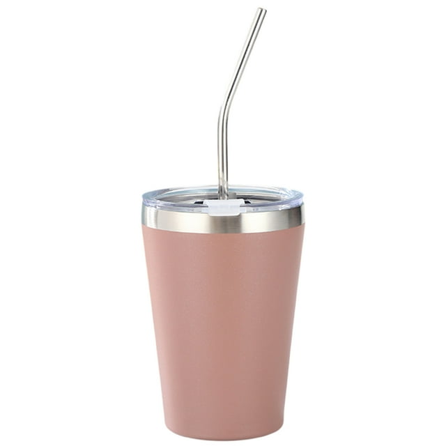 Vasos de acero inoxidable para niños con tapas a prueba de derrames, pajitas y fundas de silicona, 12 oz, sin BPA, aislados, para bebidas frías y calientes