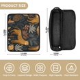 thumbnail image 4 of Hair Tool Organizer Bag with Heat Resistant Mat Removable Travel Storage Case for Hot Air Brushes Curling Irons Cheetahs and Jungle Foliage Pattern, 4 of 8