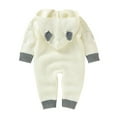 thumbnail image 5 of Kiplyki Flash Toddler Pants Newborn Girls Boys Winter Warm Knit Outwear Sweater Hooded Romper Jumpsuit, 5 of 8
