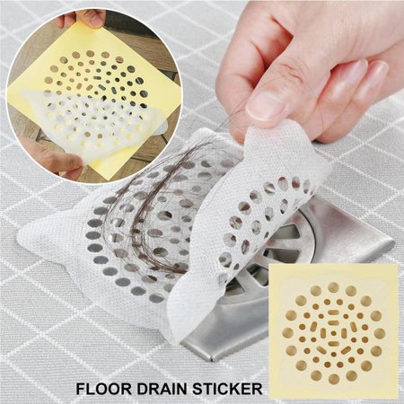 

24PCS Shower Drain Hair Catcher Mesh Stickers Waterproof Adhesive Mesh Sink Filters for Toilet Kitchen Bathroom