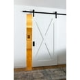 thumbnail image 2 of Sure-Loc Hardware, Inc. Barn Door Track System with Strap Roller 15 Barn Door Track System - 96" - Satin Nickel, 2 of 5