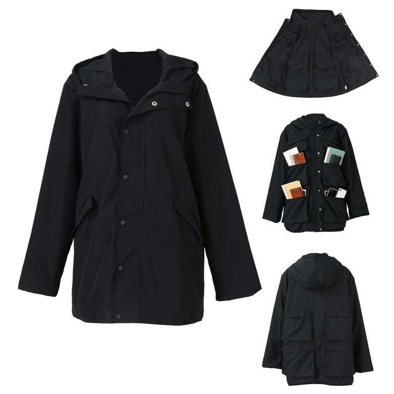 Multi-Pocket Travel Jacket, Unisex Lightweight Coat with 10 Hidden