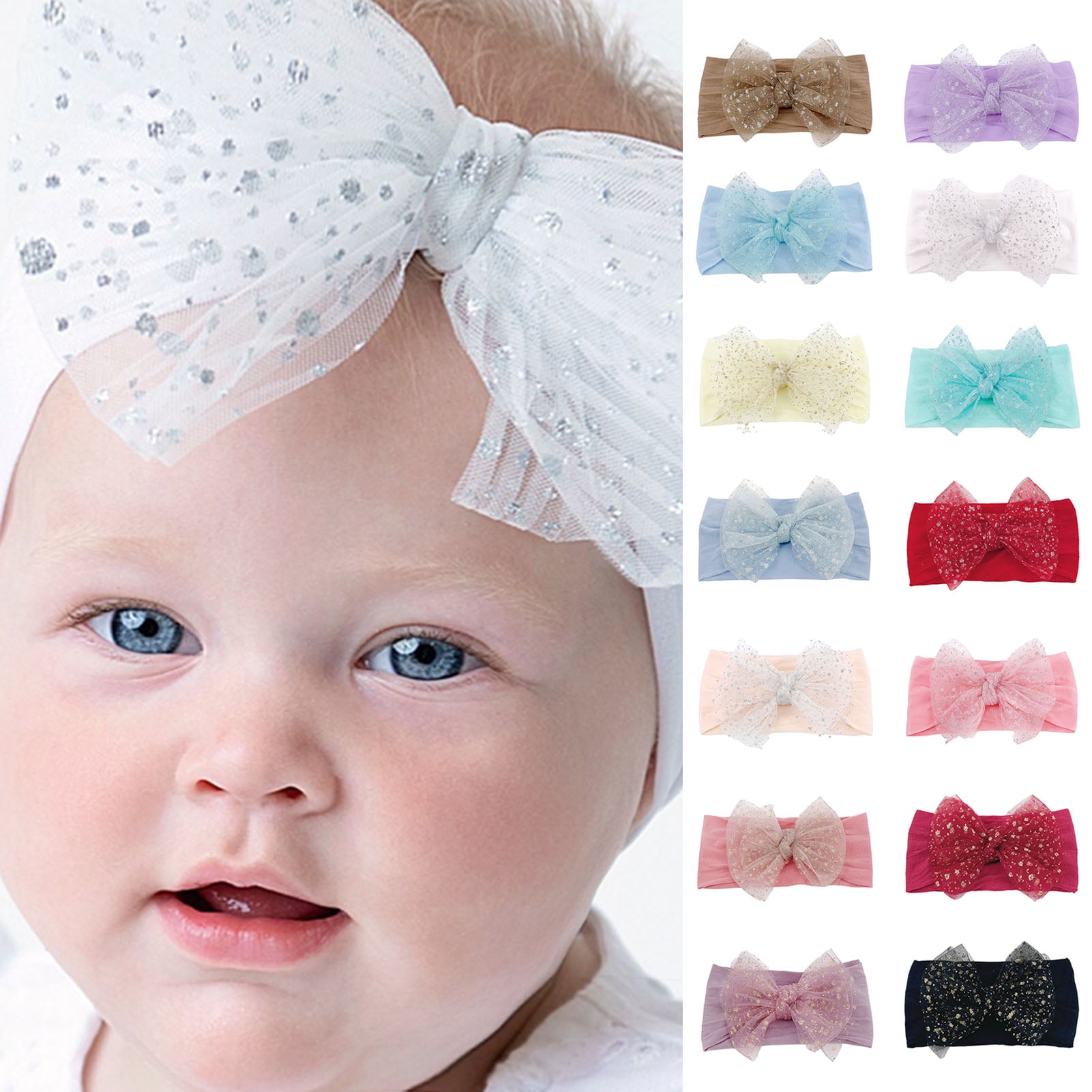 harmtty Baby Hair Band Attractive Comfortable to Wear Softtouching Summer Toddlers Girls Bow