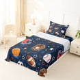 thumbnail image 5 of Erosebridal Rugby Sport Helmet Twin Sheet Sets,Basketball Sport Games Kawaii Stars Print Bedding For Kids Boys 3-Piece, 5 of 6
