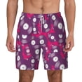 thumbnail image 2 of Picia Vintage Vinyl Record pattern Mens Swim Trunks with Compression Liner Stretch Beach Shorts Quick Dry with Zipper Pockets No-Chafing Board Shorts-Large, 2 of 9