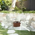 thumbnail image 4 of Dycanpo Folding Adirondack Chair Set of 6,Fire Pit Patio Garden Chair with Cup Holder, White, 4 of 10