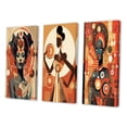 thumbnail image 3 of Designart "Retro Graphic Representation of an African Goddess I" African American Woman Wall Art Set Of 3 - Woman African American Red Gallery Wall Set For Home Decor, 3 of 6