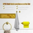 thumbnail image 7 of 4Pcs Gold Bathroom Accessories Set, Brushed Gold Bathroom Hardware with Toilet Paper Holder,Towel Ring & Robe Hooks,Wall Mounted Stainless Steel Bathroom Hardware for Modern Home, 7 of 7