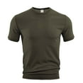 thumbnail image 1 of Blusa de Manga Corta para Hombre de Color Sólido Botón de Ocio Superior, Camisa de Moda de Cuello de Vuelta para el Uso Informal, 1 of 4