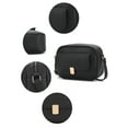 thumbnail image 4 of MKF Collection Michaela Vegan Leather Women's Shoulder Bag, Chic Modern Crossbody Purse Handbag by Mia K - Black, 4 of 9