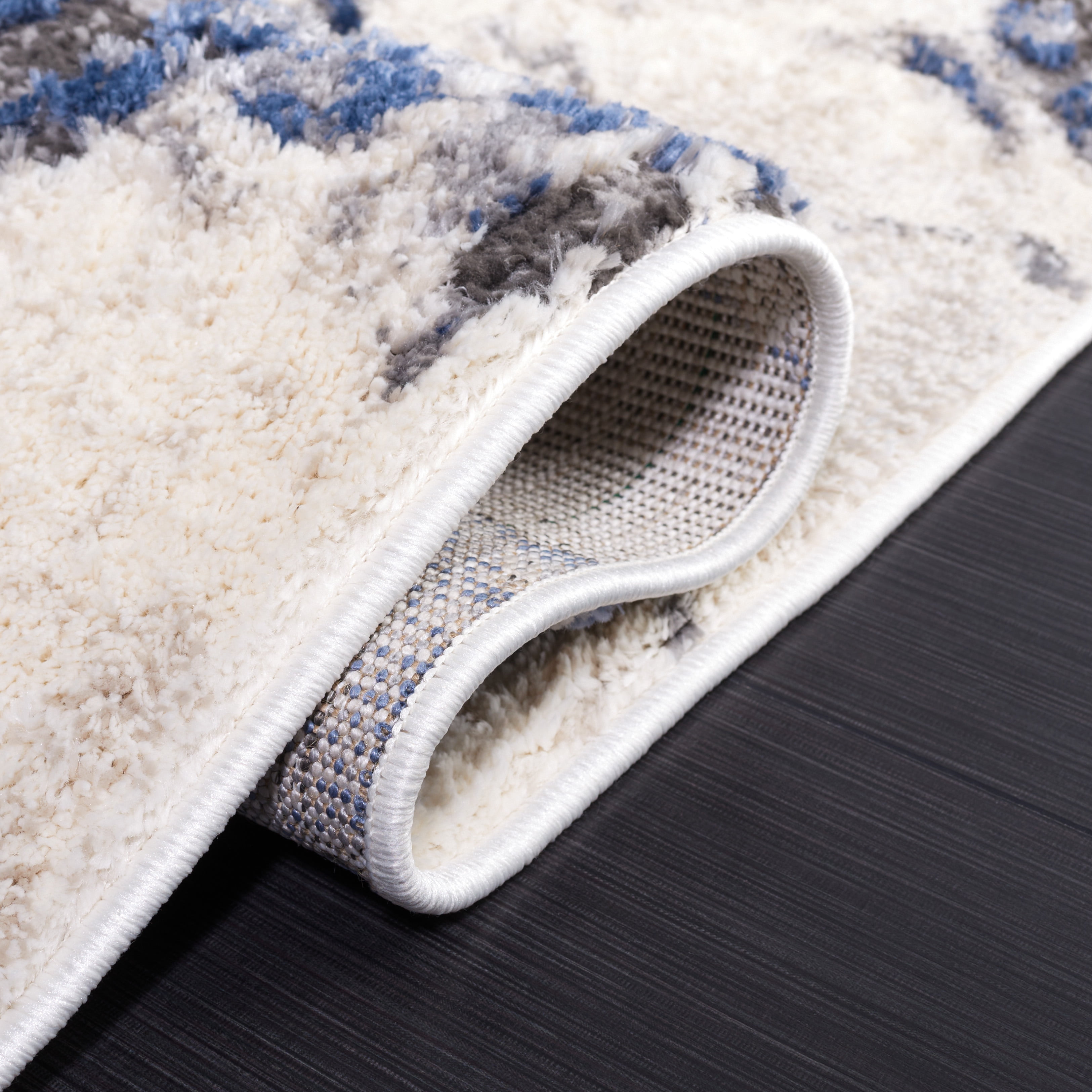 SAFAVIEH Petra Carmella Abstract Area Rug, Ivory/Blue, 8' x 10'