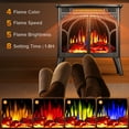 thumbnail image 6 of Auseo Electric Fireplace Heater 25’’ with 3D Realistic Flame Effect, Freestanding Fireplace with Remote Control, Timer, Different Flame Color,2 Heating Modes 500W/1500W, Grey, 6 of 6