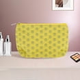 thumbnail image 5 of Bolsas de maquillaje planas rectangulares convenientes de 1 Pc para viajar, pequeñas, amarillas y grises, de poliéster, 5 of 5
