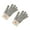 Gray, variant on 1 Pair Women Gloves Jacquard Thickened Plush Knitted Five Fingers Touch Screen Anti-slip Cold Weather Driving Golfing Skiing Skating Gloves