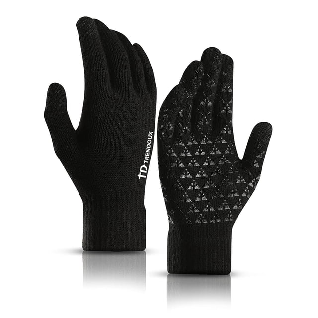 Guantes de invierno de punto unisex TRENDOUX, cálidos y compatibles con pantalla táctil