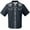 Navy, variant on Mens Golf Shirts Western Denim 3D Printed Lapel Button Short Sleeve Floral Mens Clothing,Black,L