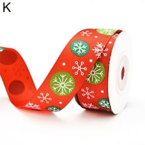 Gifts Under $5 Caoblia Christmas Ribbon 1 inch 10 Yards Holiday Printing Ribbon for Christmas Wreath, Xmas Tree, DIY Crafting Gifts Wrapping, Christmas Party Decor, Christmas Decorations