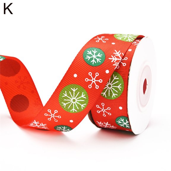 Gifts Under $5 Caoblia Christmas Ribbon 1 inch 10 Yards Holiday Printing Ribbon for Christmas Wreath, Xmas Tree, DIY Crafting Gifts Wrapping, Christmas Party Decor, Christmas Decorations