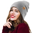 thumbnail image 6 of REDESS 2 Pack Warm Winter Knit Cuffed Beanie Hat for Men and Women,Dark Grey+Light Grey, 6 of 7