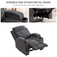 thumbnail image 4 of Bonzy Home Massage Recliner Chair with Lumbar Heat, 8‑Point Vibration Massage, Overstuffed Padded Gray Recliner Sofa for Living Room Bedroom, 4 of 12