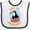 White/Navy, variant on Inktastic Save the Rainforest Toucan Illustration Boys or Girls Baby Bib