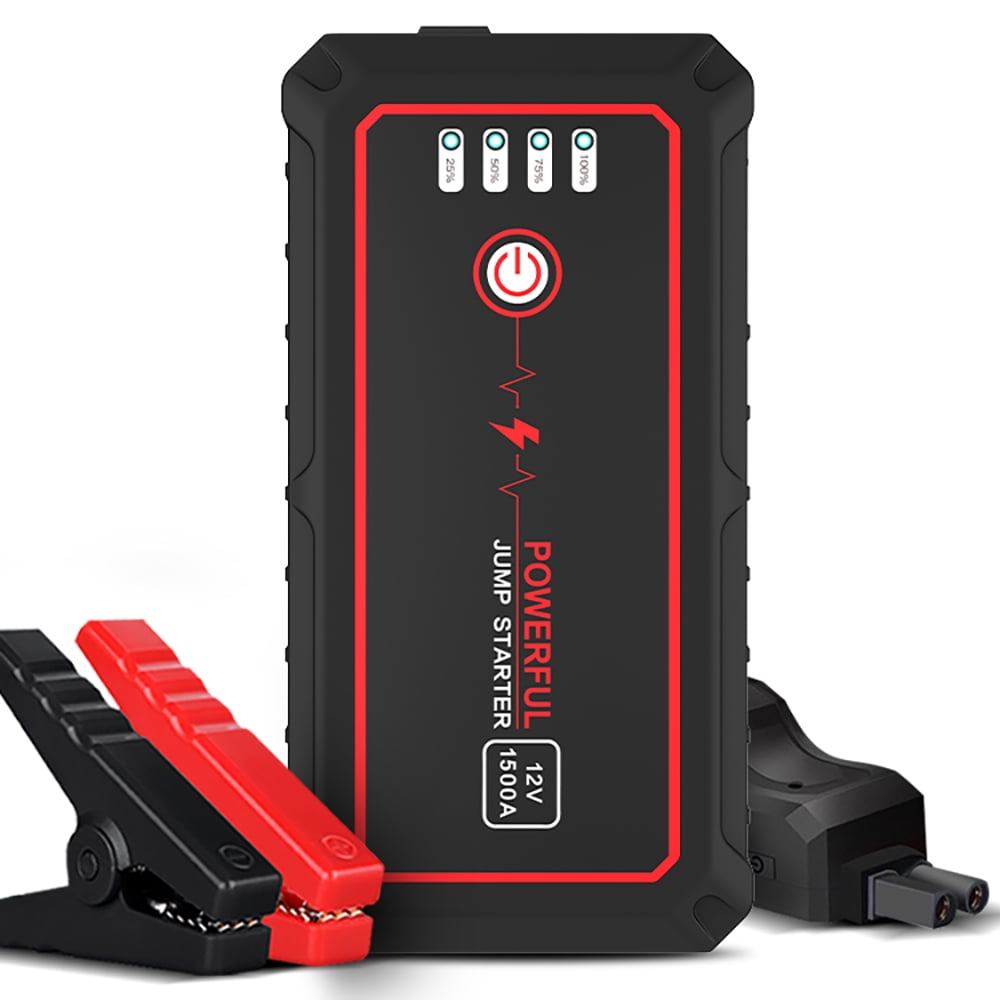 Car Jump Starter 26640mAh Portable Charger Power Bank with LED Flash Light 