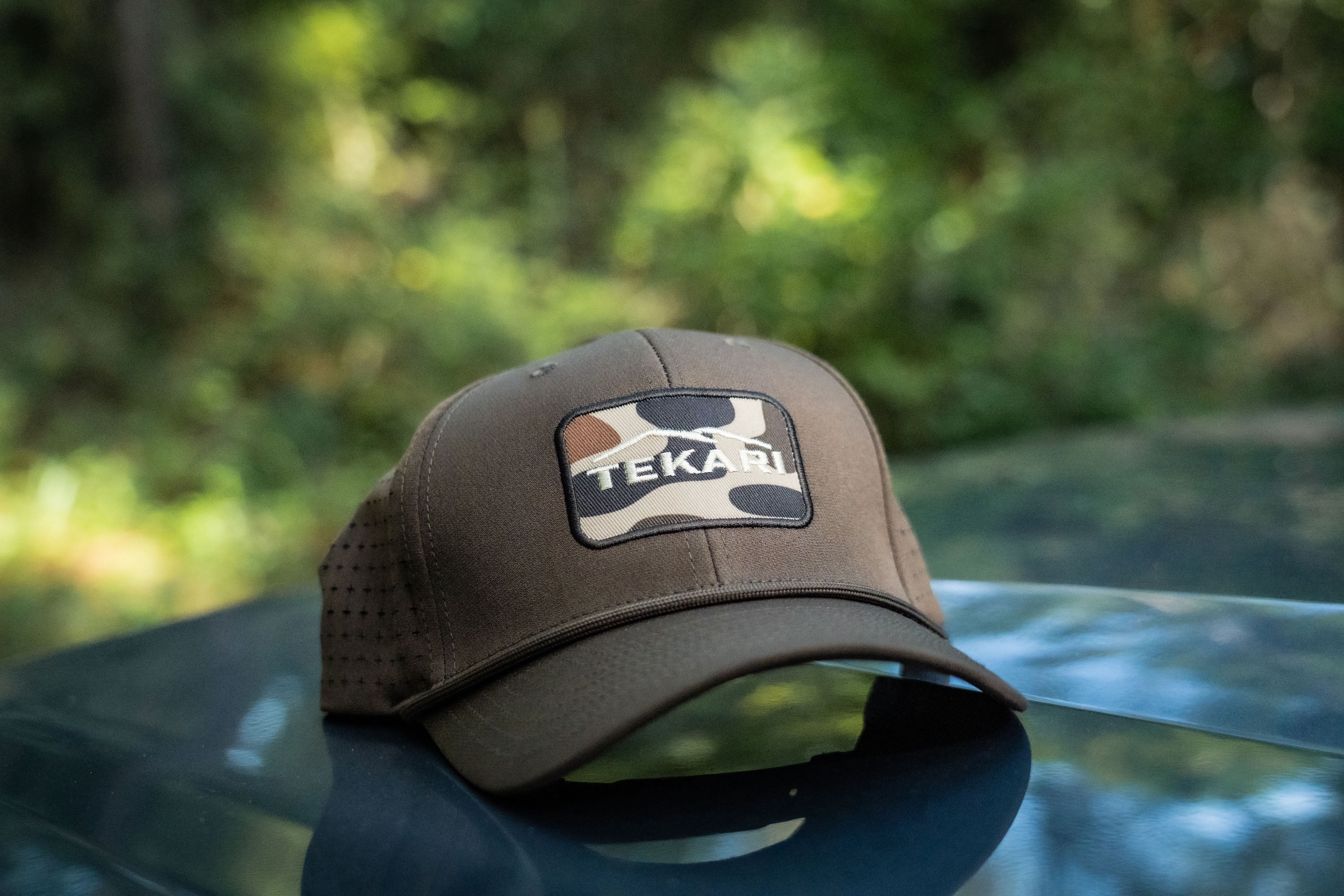 6 Panel Micro Birdseye Mesh Laser Cut Rope Cap, OSFM