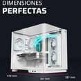 thumbnail image 4 of Gabinete Gamer BALAM RUSH TANK EXPERT CURVE 6800 ATX Media Torre 3 Fan Panel Curvo Cristal Templado USB-C ARGB Blanco BR-941587, 4 of 6
