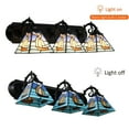 thumbnail image 3 of Miumaeov 3-Light Wall Sconce Vintage Wall Lamp Fixture with Stained Glass Shade for Kitchen Island Bedroom, 3 of 16
