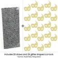 thumbnail image 5 of Big Dot of Happiness Gold Glitter Masks Party Straws - No-Mess Real Glitter Cut-Outs & Decorative Masquerade Mardi Gras Party Paper Straws - Set of 24, 5 of 7