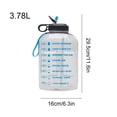 thumbnail image 4 of Toystoory jarro plástico del viaje del marcador de tiempo de la botella de agua del galón de motivación 3.78L Ropa Deportiva, Zapatos blanco Toystoory OD019765-06B, 4 of 6