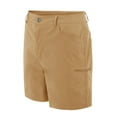 thumbnail image 4 of PEASKJP Men's Belted Cargo Shorts Cotton Summer Knee-Length Loose Fit Lightweight Gym Shorts Brown 34, 4 of 4