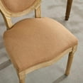 thumbnail image 5 of DONICK French Upholstered Dining Chairs,Farmhouse Round Back Tufted Solid Wood For Kitchen,Restaurant(Fabric,Tan,Set of 2), 5 of 13