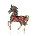 thumbnail image 1 of Broche vintage de aleación esmaltada con forma de caballo para mujer, 1 of 2