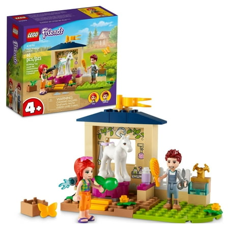 UPC: 0673419356121 | LEGO Friends Pony-Washing Stable 41696 Horse Toy with Mia Mini- Doll  Farm Animal Care Set  Gift Idea for Kids  Girls and Boys 4 Plus Years Old
