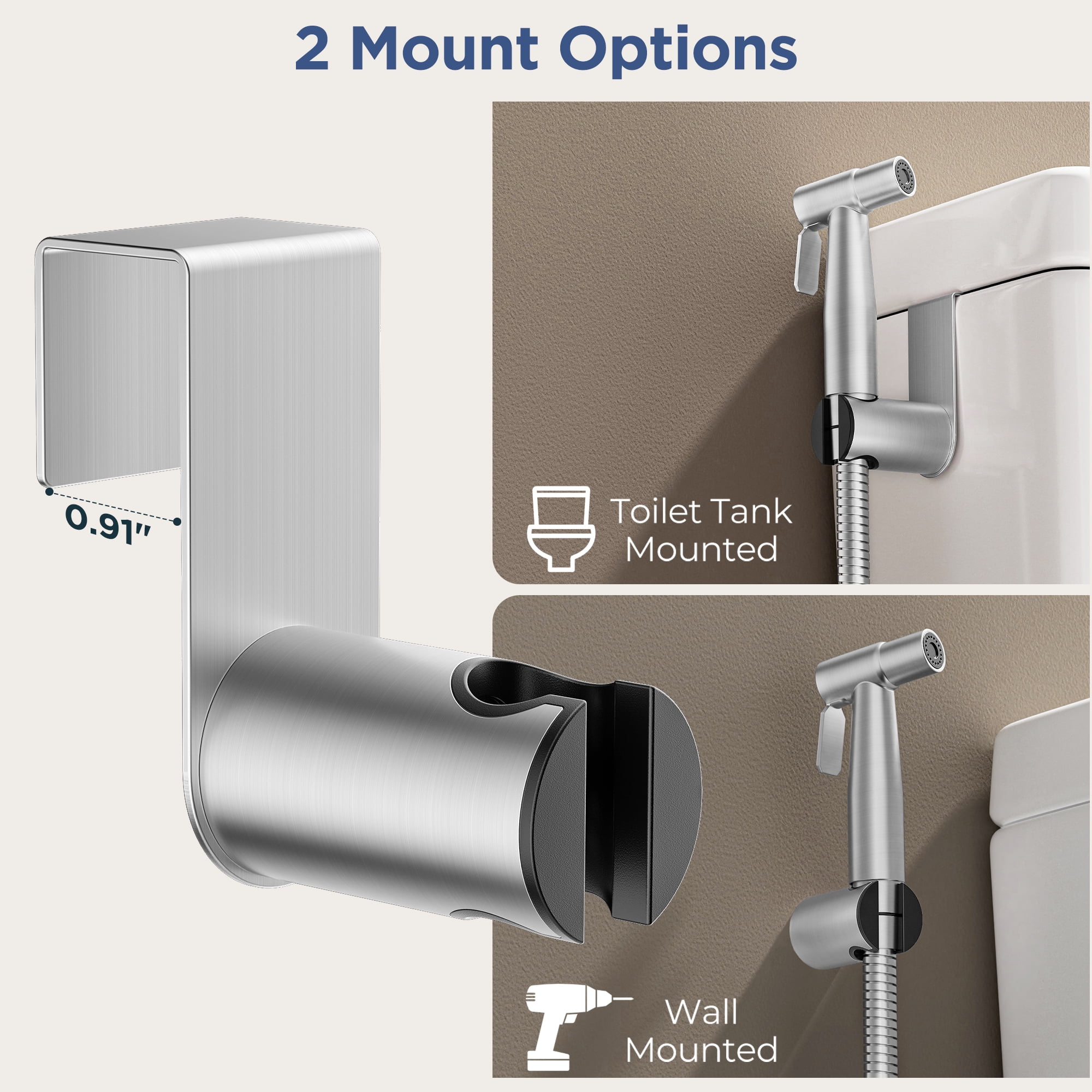 TVOFEK Handheld Bidet Sprayer for Toilet, Jet Spray Kit 2 Modes Adjustable Pressure, Bidet Attachment for Feminine Wash & Shower, Wall/Toilet Mount