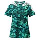 thumbnail image 5 of Puntoco Liquidación de blusas cortas para mujer, blusas con cuello redondo y manga corta con estampado para mujer, 5 of 5