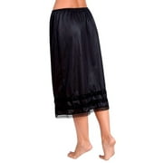 Women Under Long Skirt Dress Waist Half Slip Lace Petticoat