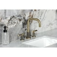 thumbnail image 4 of Kingston Brass FSC893KNLAB Convergent Two-Handle 3-Hole Deck Mount Widespread Bathroom Faucet with Knurled Handle and Brass Pop-Up in Antique Brass, 4 of 8