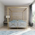 DHP Rosedale Metal Canopy Poster Bed Frame, Full, Gold