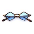 thumbnail image 1 of Micro Diamond Shape Thin Plastic Hipster Hustler Retro Sunglasses Tortoise - Blue, 1 of 7