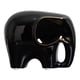 thumbnail image 1 of Estatua de elefante de cerámica de estilo nórdico, figura decorativa para el hogar. Negro S, 1 of 8