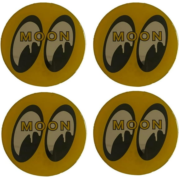4X Wheel Center Hub Cap Stickers Emblem Decal (Not Vinyl) for Moon Eyes Rat Fink Camaro 63mm/2.5'', TZ-24