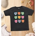 thumbnail image 4 of Shop4Ever Valentine's Day Candy Hearts Toddler's Cotton T-Shirt 5T/6T Black, 4 of 6