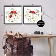 thumbnail image 3 of Stupell Industries Mushrooms & Flower Sprouts Botanical & Floral Painting Black Framed Art Print Wall Art, 24 x 24, Set of 2, 3 of 9