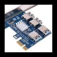 thumbnail image 3 of PCIE PCI-E PCI Express Riser Card 1X to 16X 1 to 4 USB 3.0 Slot Multiplier Hub Adapter, 3 of 6